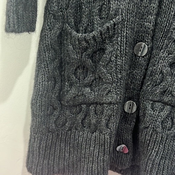 Anthropology Elsamanda Long Knitted Cardigan Sweater Jacket Wool Alpaca Blend M - Picture 3 of 13